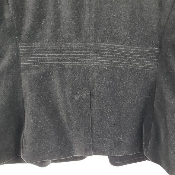 Valerie Stevens 8 Black Velvet Single Button Blazer Office Professional Career - Picture 12 of 12